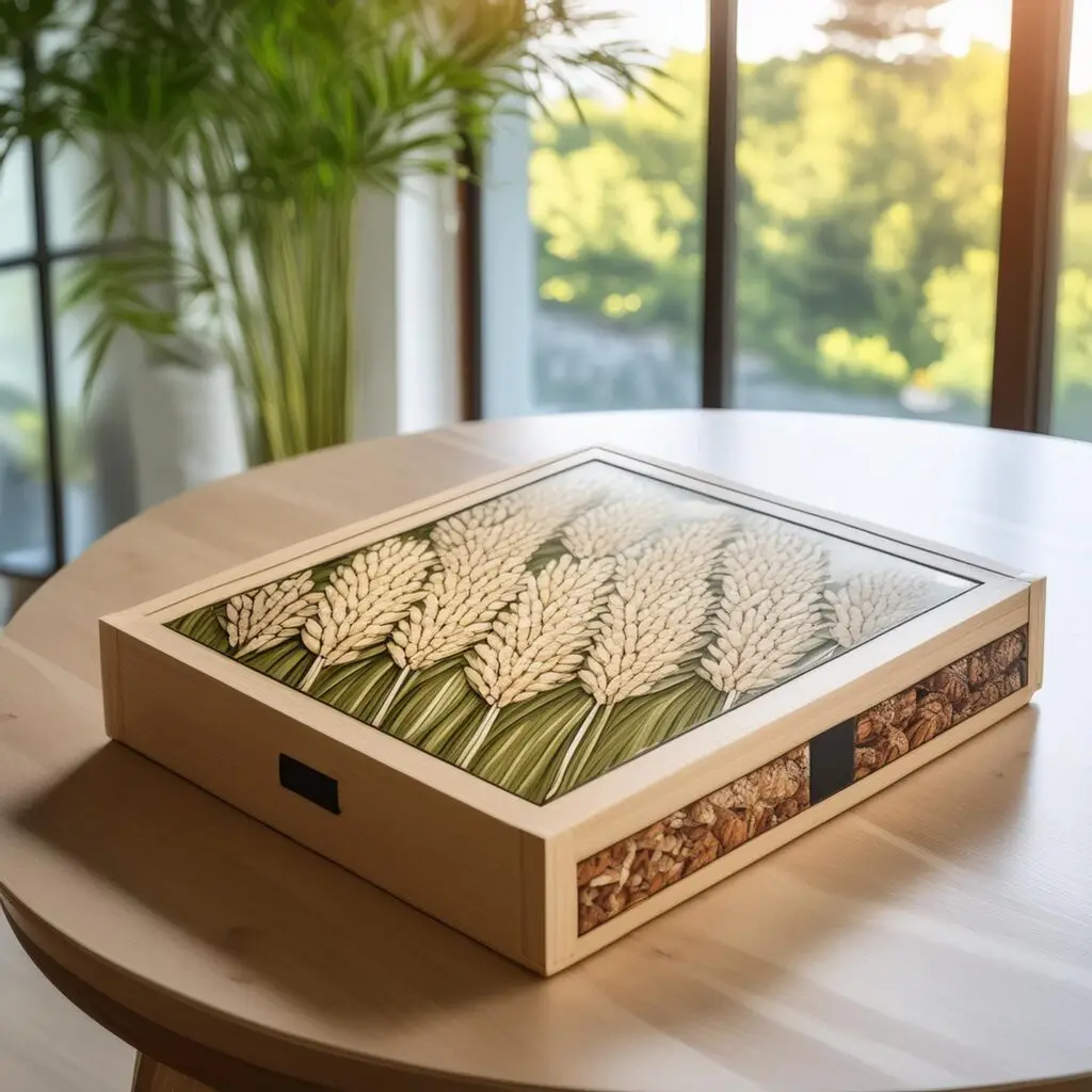 Crop Crusaders board game box with images of rice crops on the outside